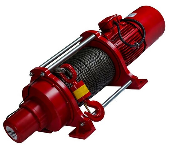 Electric pulling winch 400V 2 ton pulling range 68 meters single speed