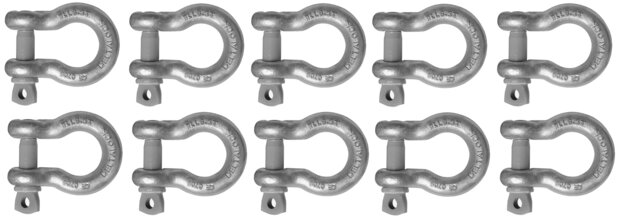 Harp shackle with breast bolt 4.75 tons x10 pcs