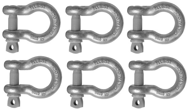 Harp shackle with breast bolt 9.5 tons x6 pcs