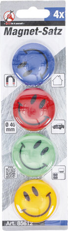 4-piece Magnet Set Smile, Ø 40 mm