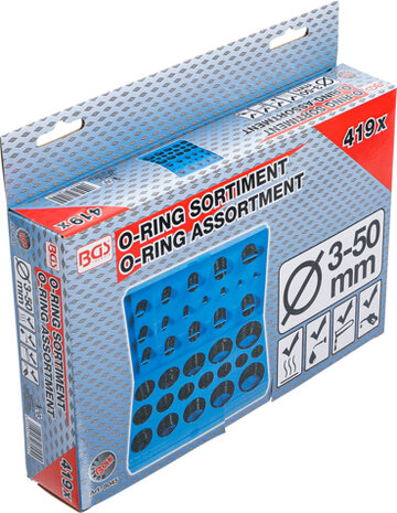 O-Ring Assortment diameter 3 - 50 mm 419 pcs