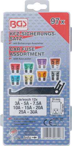 97-piece Car Fuse Assortment