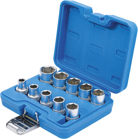 Socket Set, Hexagon 12.5 mm (1/2) drive Inch sizes 10 pcs.