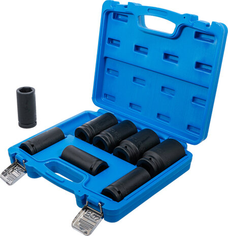 Impact Socket Set, extra deep 20 mm (3/4) Drive 22 - 38 mm 8 pcs