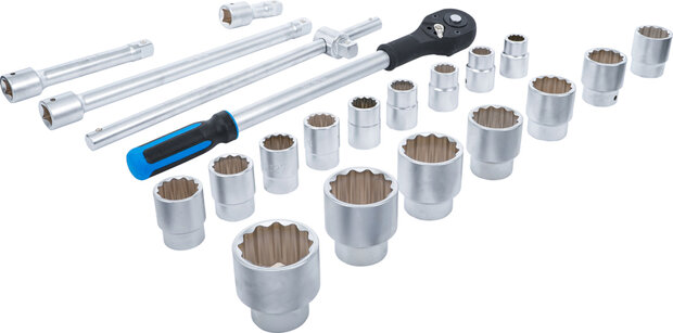 Socket Set, 12-point | 20 mm (3/4) drive | 21 pcs.