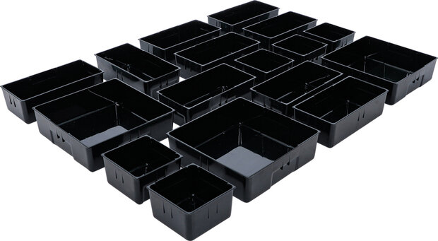 Plastic Strorage Trays for Workshop Trolley 17 pcs.