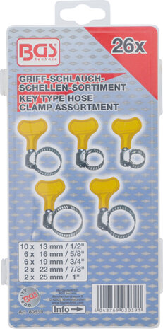 Handle Hose Clamps Assortment, 26 pcs.