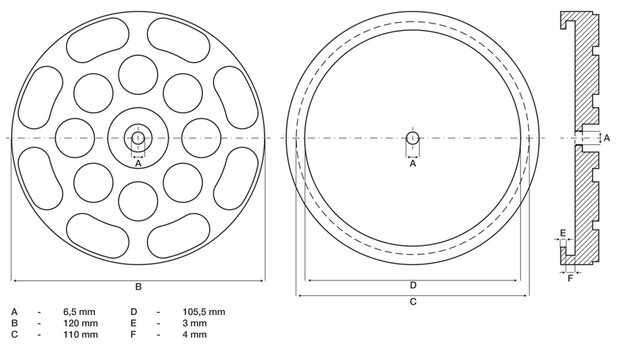 Rubber Pad for Auto Lifts Ø 120 mm