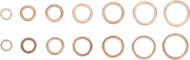 95-piece Copper O-Ring Assortment, Ø 6-20 mm