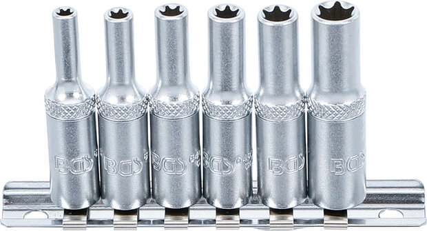 Socket Set, E-Type, deep 6.3 mm (1/4) Drive E4 - E10 6 pcs