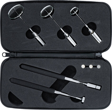 LED magnetic Pick-Up Tool and Inspection Mirror Set