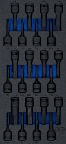 Tool Tray 1/3: Impact Bit Socket Set 12.5 mm (1/2) 24 pcs