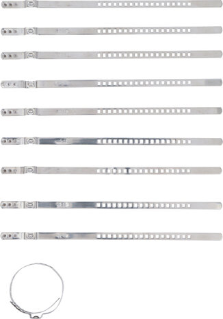 Axle Boot Clamp Set Stainless Steel 7 mm 20 - 50 mm 10 pcs