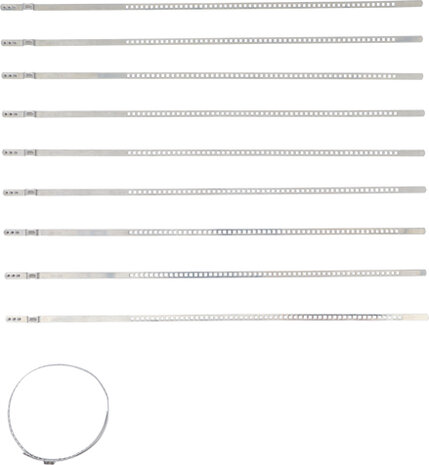 Axle Boot Clamp Set Stainless Steel 7 mm 50 - 120 mm 10 pcs