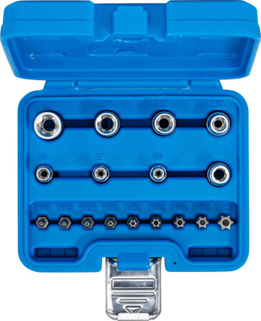 Bit and Socket Set | E-Type / T-Star (for Torx) | 17 pcs.