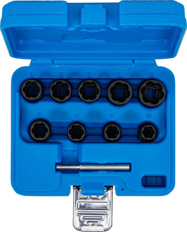 10-piece Special Twist Socket Set, 10-19 mm, 3/8