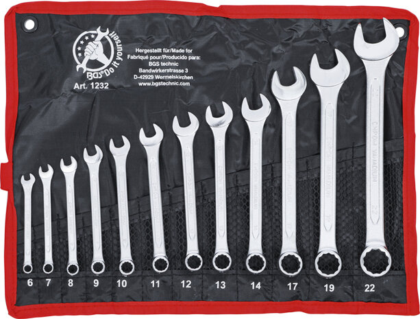 Combination Spanner Set 6 - 22 mm 12 pcs