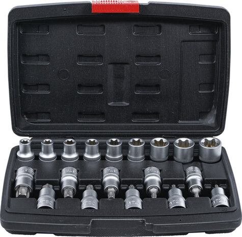 Bit Socket / Socket Set (1/2) Drive T-Star (for Torx) / E-Type 19 pcs