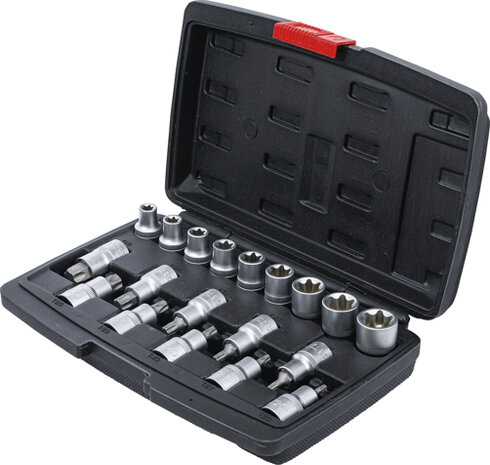 Bit Socket / Socket Set (1/2) Drive T-Star (for Torx) / E-Type 19 pcs