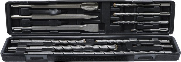 Hammer, Drill and Chisel Set SDS shaft, carbide Tip 5 - 20 mm 12 pcs