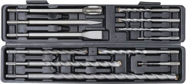 Hammer, Drill and Chisel Set SDS shaft, carbide Tip 5 - 20 mm 12 pcs