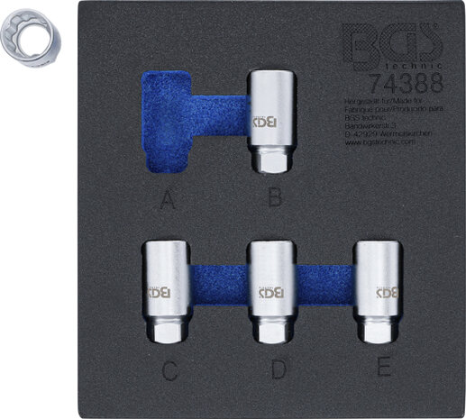 Tool Tray 1/6: Rim Lock Socket Set for Tesla 5 pcs
