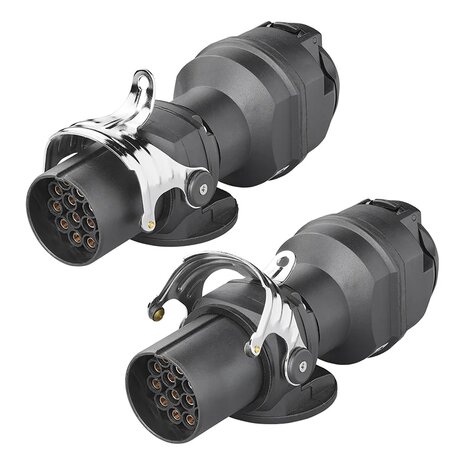 Adapter plug from 24V 15- to 12V 13-pin ISO12098 > ISO11446