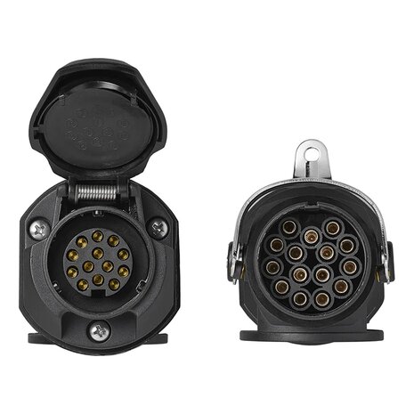 Adapter plug from 24V 15- to 12V 13-pin ISO12098 > ISO11446
