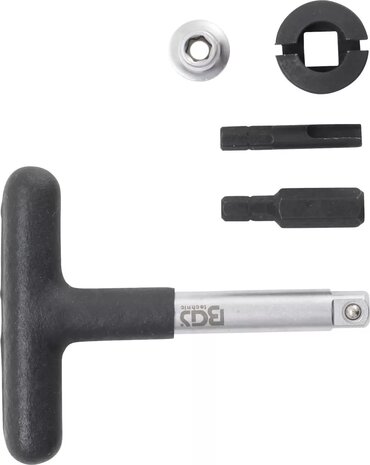 Universal Drain Plug Key Set for Plastic Oil Drain Screws external hexagon (1/4) drive (3/8) 5 pcs