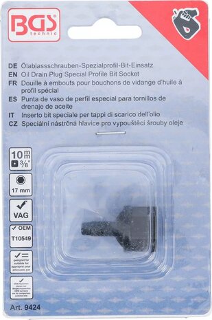 Oil drain plug wrench for VAG