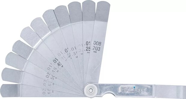 Precision Feeler Gauges, bent 12 Blades