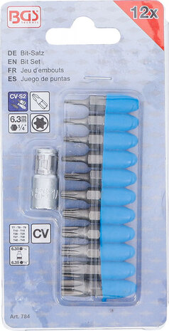 Bit Set | 6.3 mm (1/4) drive | T-Star (for Torx) | 11 pcs.