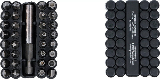 Bit set short (1/4) different profiles 33-piece