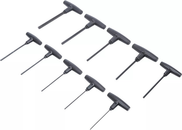 T-Handle Screwdriver Set internal Hexagon 2 - 10 mm 10 pcs