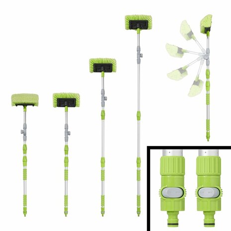 Wash brush 3D adjustable telescopic handle 119-203cm