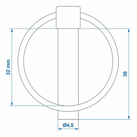 Securing pin 4.5mm with ring