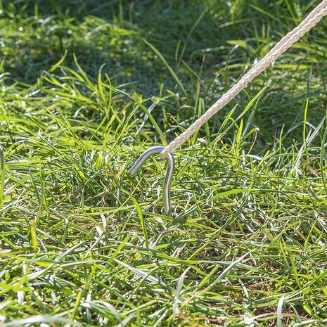 Tent peg 25cm metal with open eye