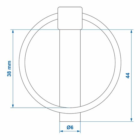 Locking pin 6mm with ring