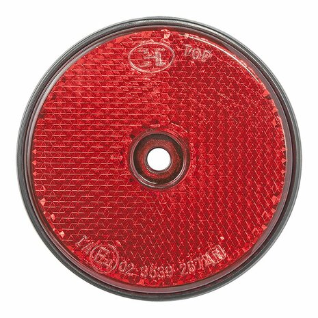 Reflector red 60mm screw mounting