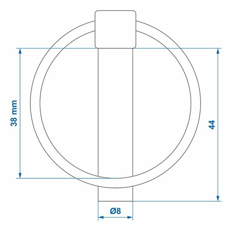 Securing pin 8mm with ring