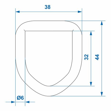 D-ring 6mm x10 pieces
