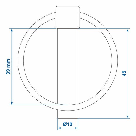 Locking pin 10mm with ring