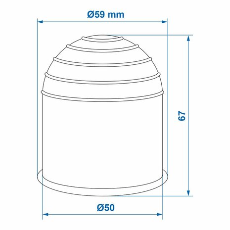 Tow bar cap white