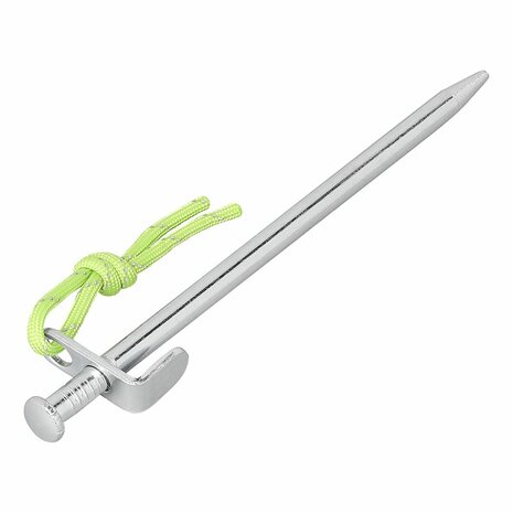 Rock peg 20 cm galvanized steel with L-hook Heavy Duty