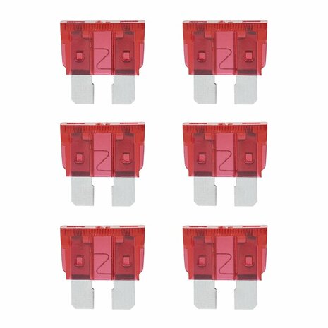 Standard plug-in fuses 10A red 6 pieces