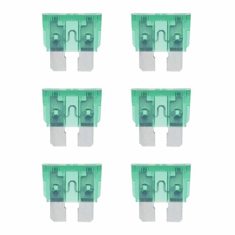 Standard fuses 30A green 6 pieces
