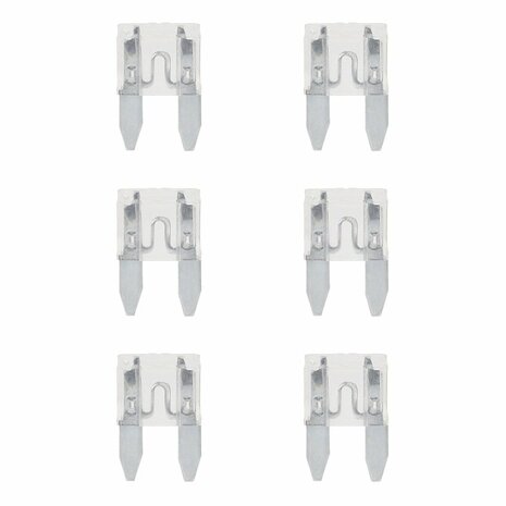 Mini fuses 25A neutral 6 pieces