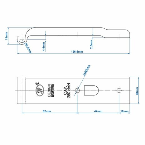 Counterpiece for tension lock SPP Z-02