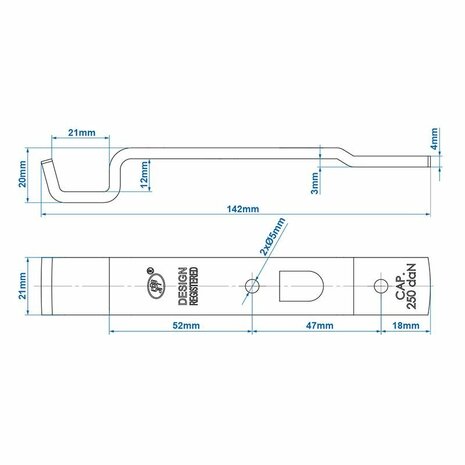 Counterpiece for tension lock SPP Z-05A