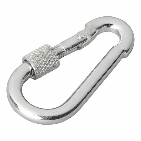 Metal snap hook 5x50mm with screw closure x10 pieces